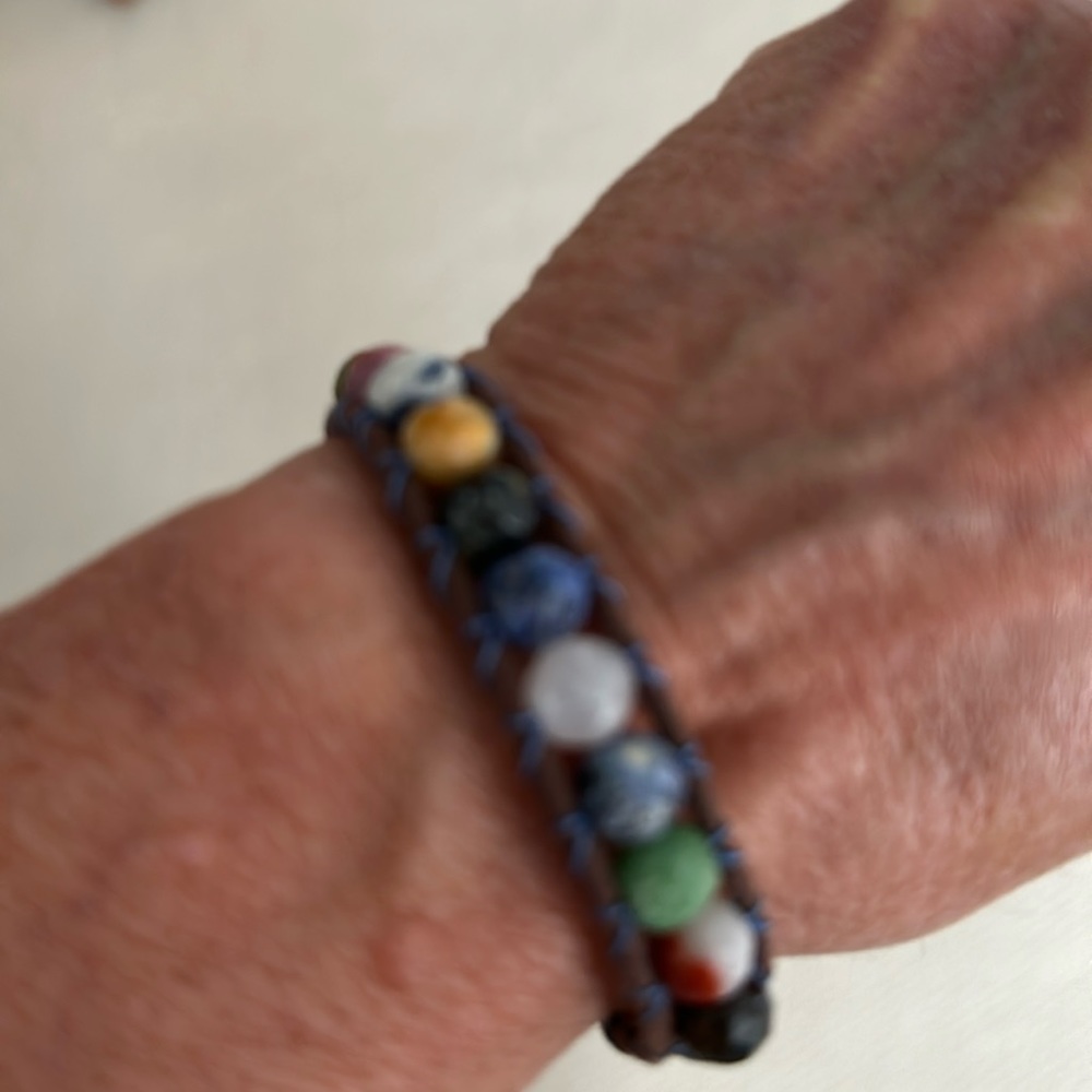 Multi bead wrap bracelet.